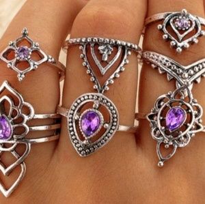 Sold.            (3 for $10)Boho Ring Set